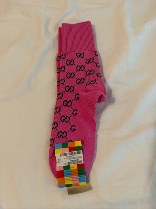 Gucci Accessories - Gucci Hot Pink GG Logo Ankle Socks size large